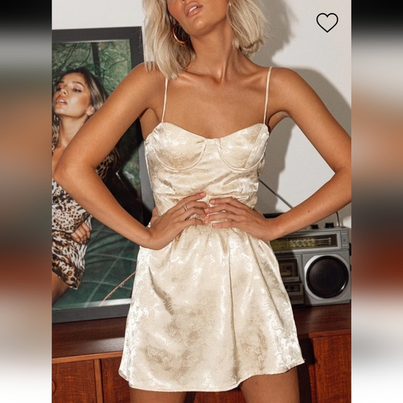 Princess Polly Dresses & Skirts - Princess Polly Champagne Satin Slip Dress